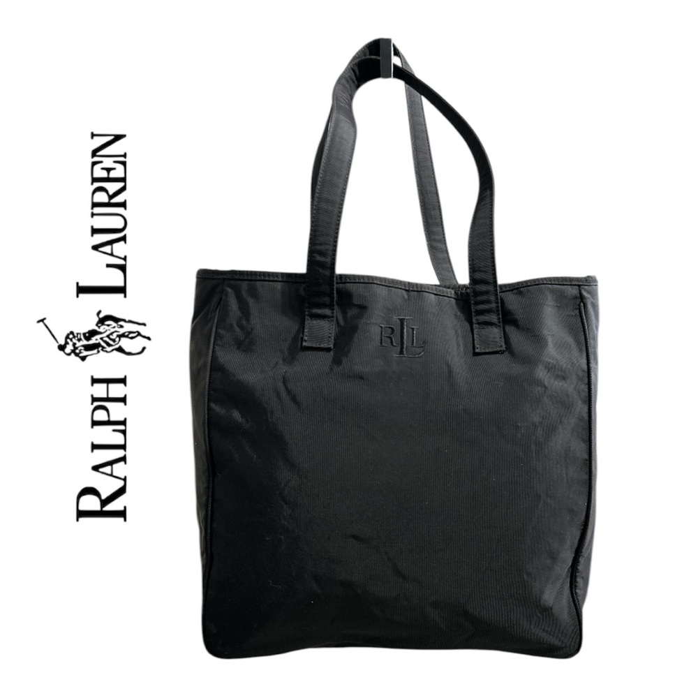 Ralph Lauren VINTAGE Nylon Tote Bag withh Snap Closure